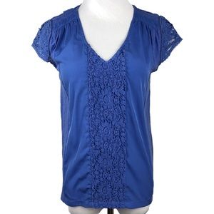 Anthropologie Meadow Rue XS Woman’s Blue Lace Top